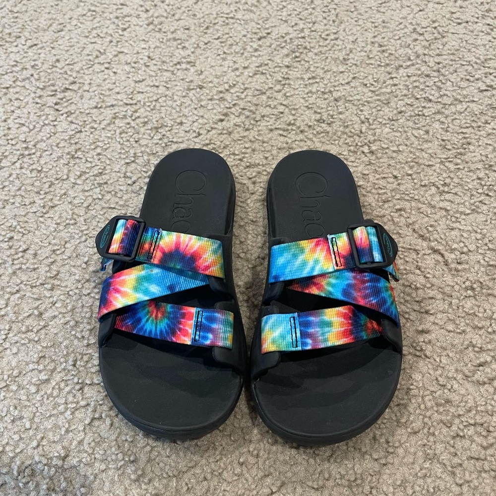 Chaco Tie-Dye Strap Sandals - Black Footbed